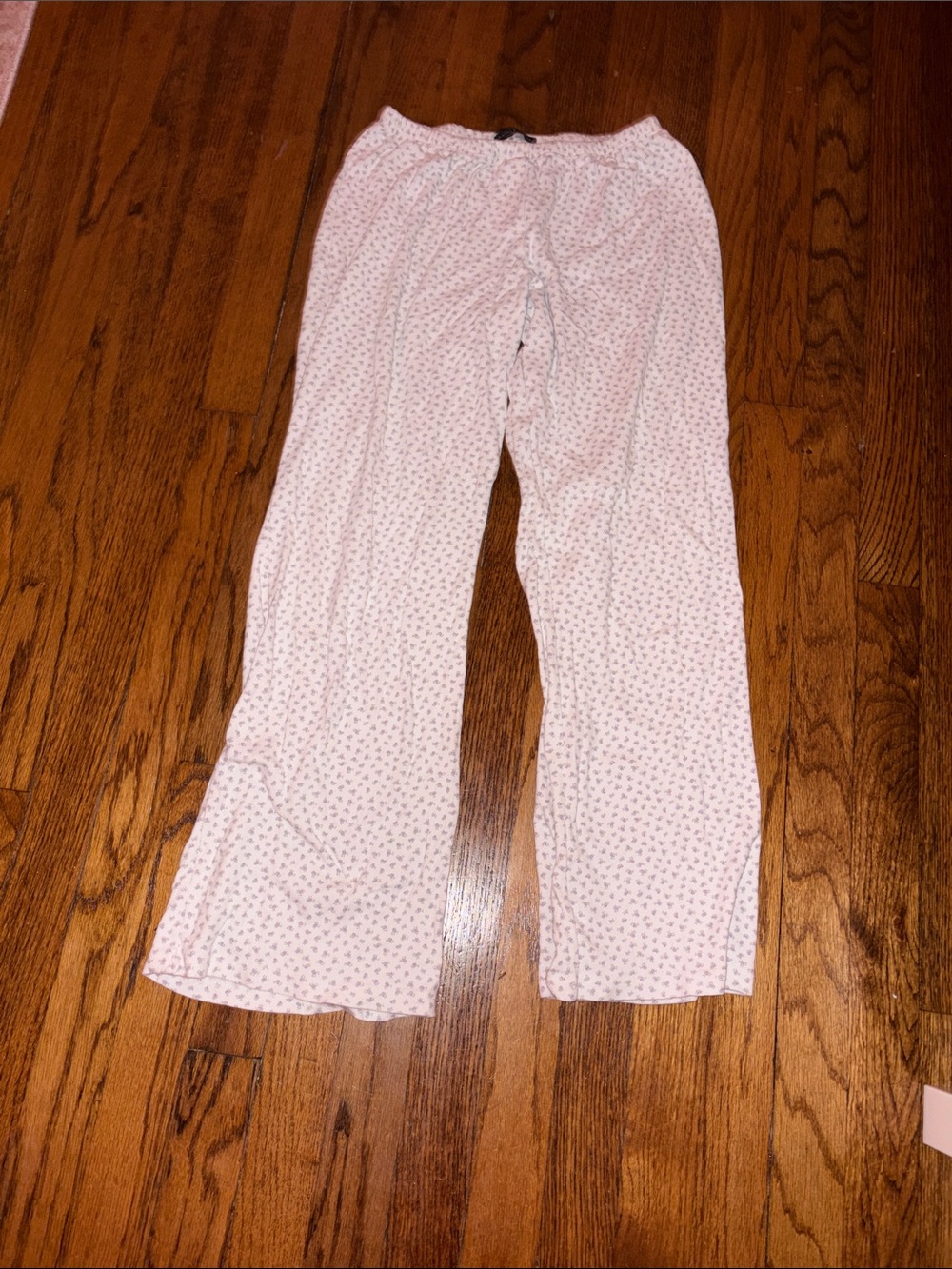 Brandy Melville Light Pink Micro-Print Lounge Pajama Pants